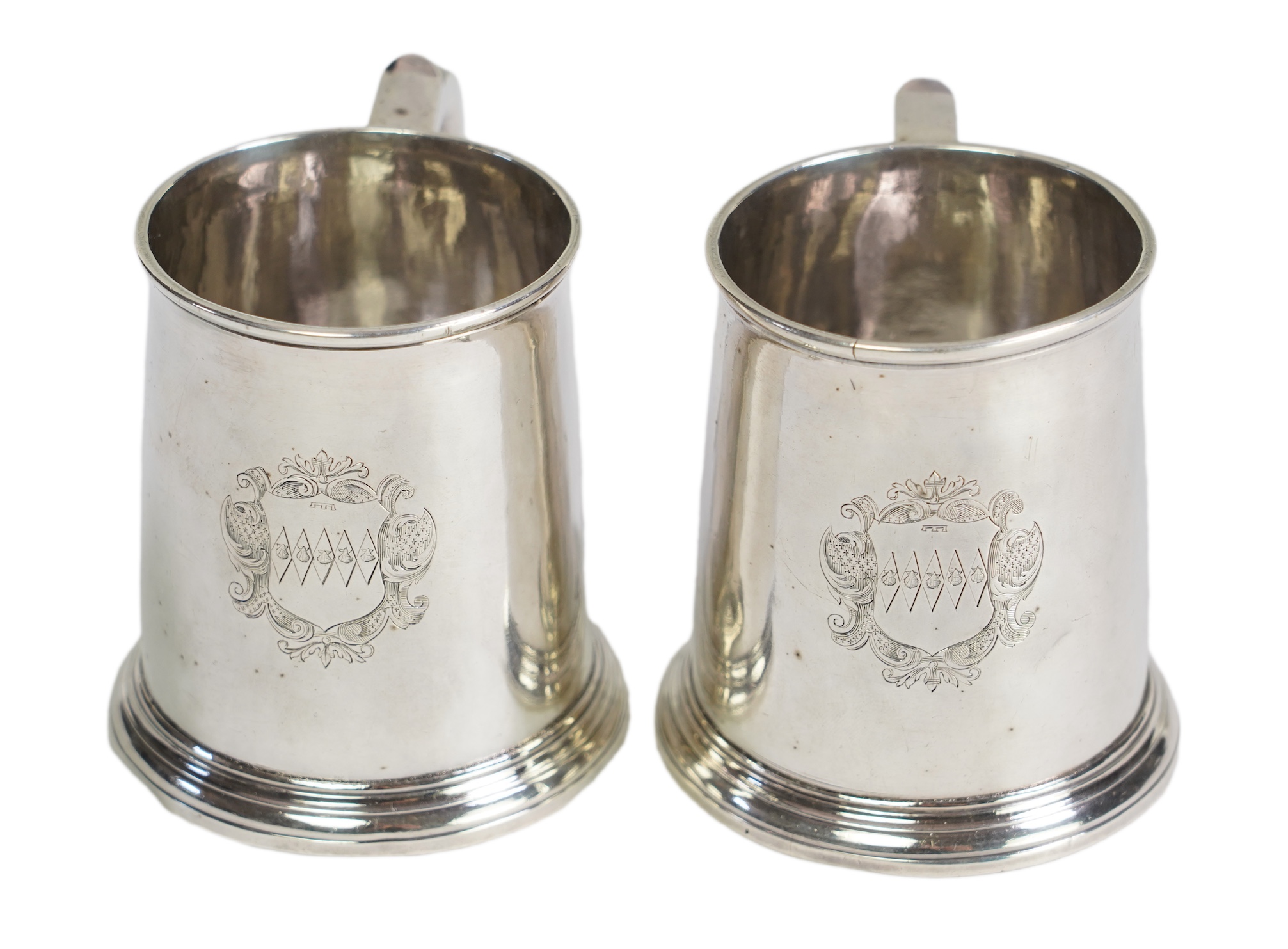 A pair of George I silver small mugs, by Thomas Morse